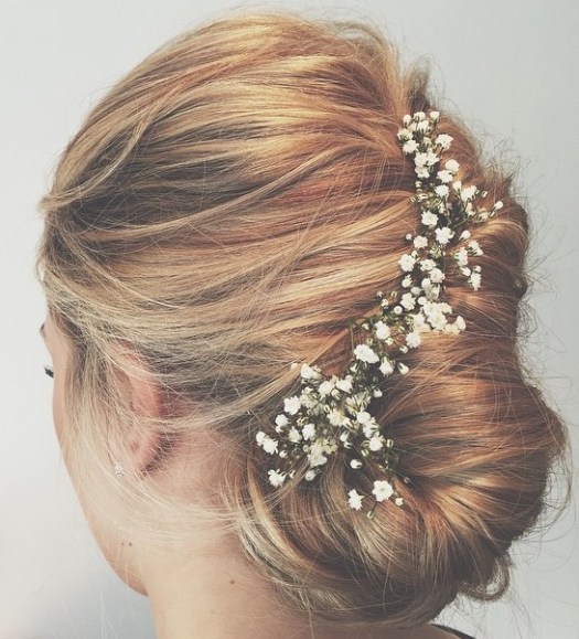 26 Hochzeitshaar Hochsteckfrisuren für elegante Bräute Unordentliche französische Wendung