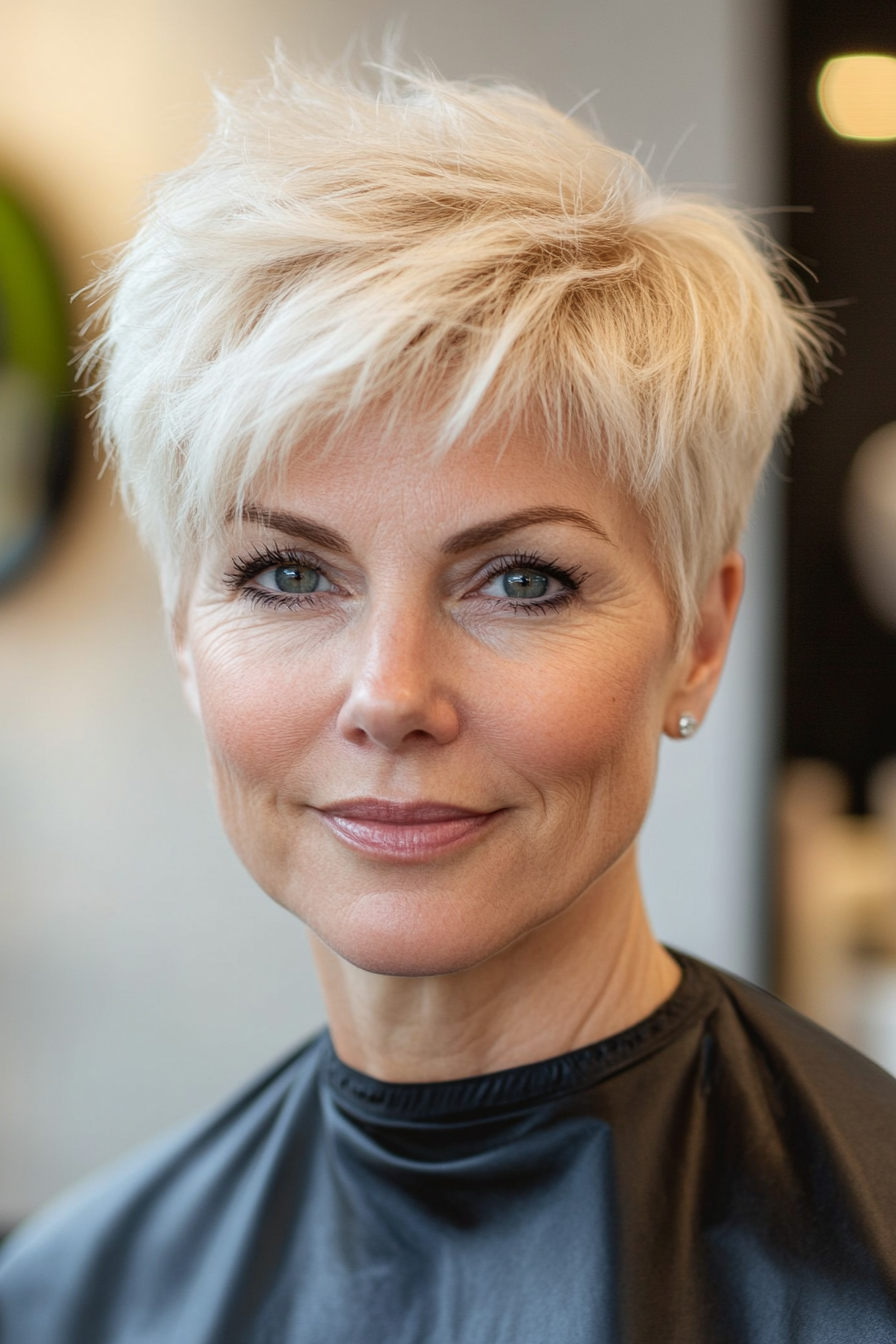 10. Buttery Blonde Cropped Pixie (lustige kurze Haarschnitte für Frauen über 50) - lustige kurze Haarschnitte für Frauen über 50
