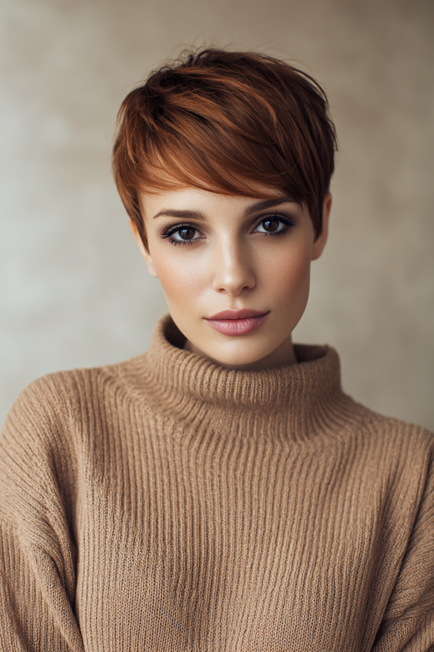 10. Klassische Pixie in warmer Kastanie (alte Geldfrisuren) - Alte Geldfrisuren