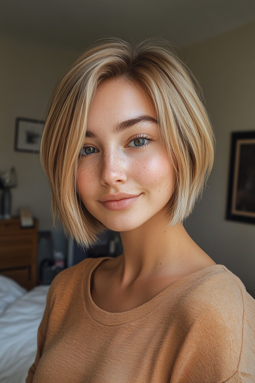 10. Bob in Honigblonde (Frisuren für kurze Haare) - Frisuren für kurze Haare