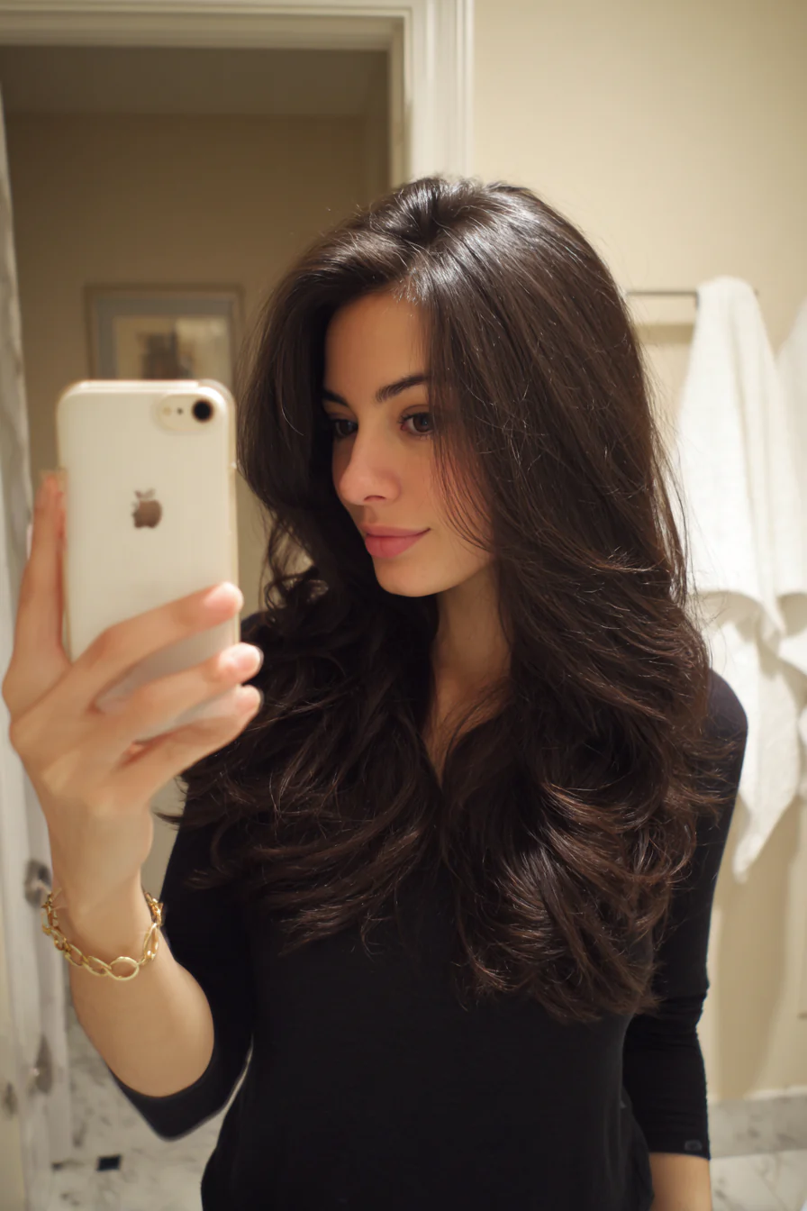 10. Enden mit dunkler Schokoladenstruktur (Haarschnitte für langes Haar) – Haarschnitte für langes Haar