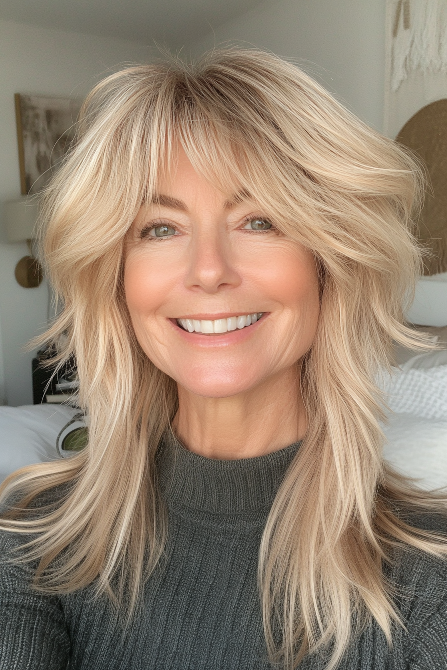 10. Golden Blonde schnippte Shag (kurze Shag -Haarschnitte für Frauen über 60) - kurze Shag -Haarschnitte für Frauen über 60