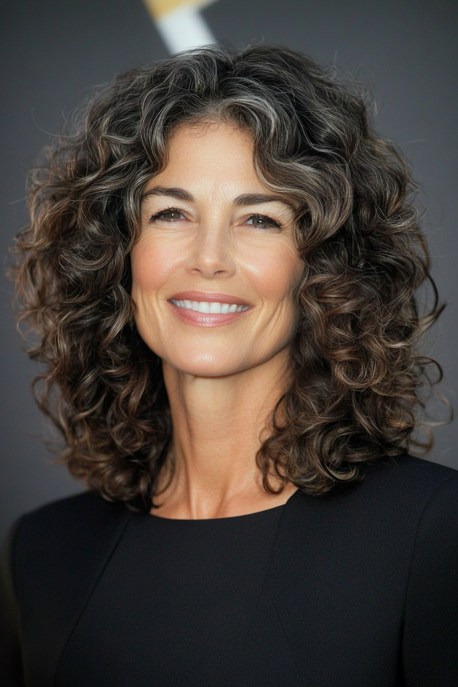 10. Schulterlänge geschnitten mit Aschebraun (Haarschnitte für Frauen über 50 mit lockigem Haar) - Haarschnitte für Frauen über 50 mit lockigem Haar