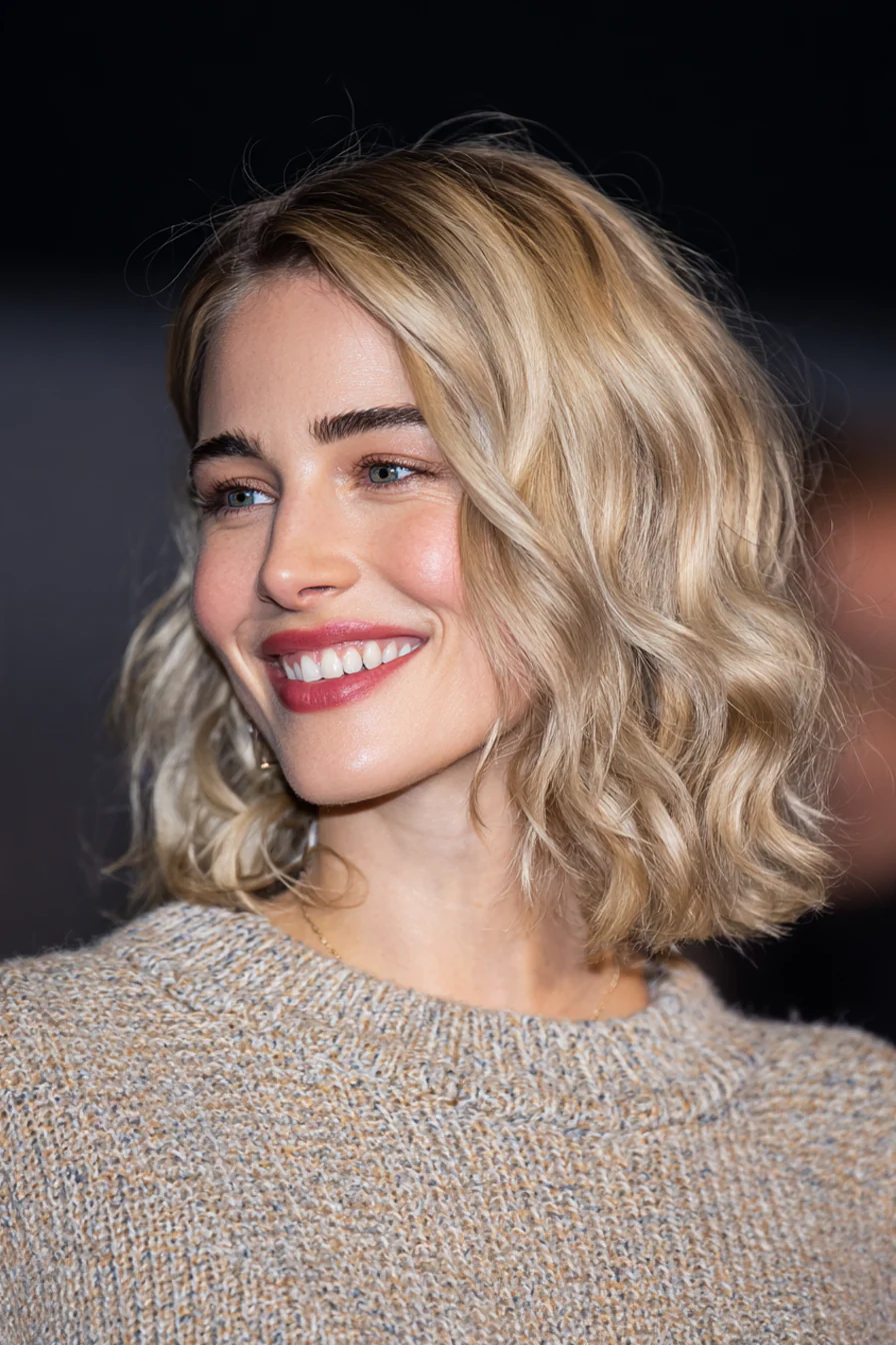 10. Welliger Undercut Lob in Beigeblond (Undercut-Haarschnitte) – Undercut-Haarschnitte
