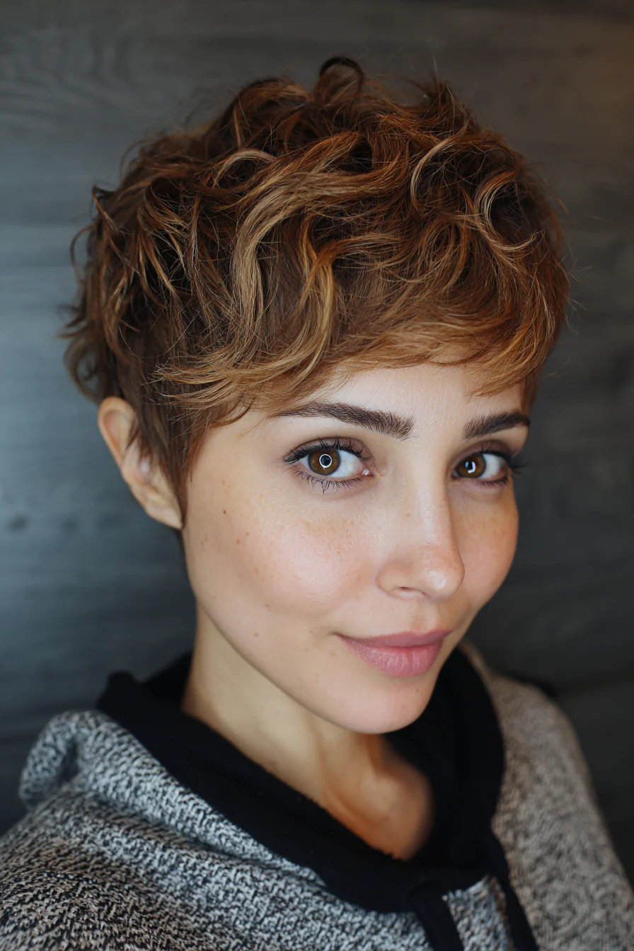 11. Karamellfarbener weicher Pixie (kurze Pixie-Frisuren) – Kurze Pixie-Frisuren