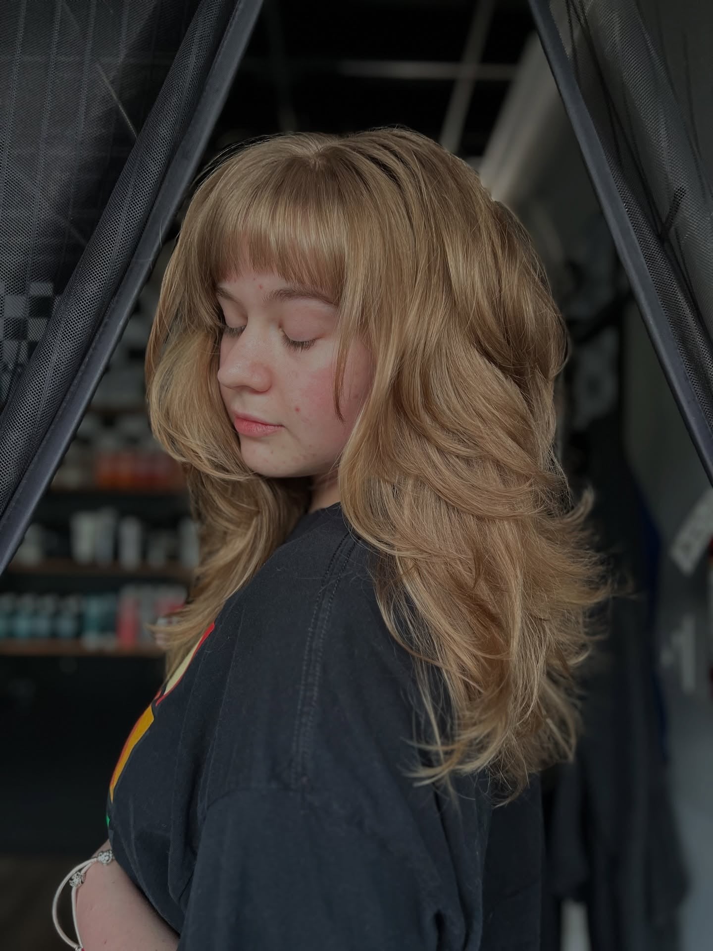 11. Golden Wheat Layered Shag mit Baby Pony (Stufen-Zottelfrisuren)