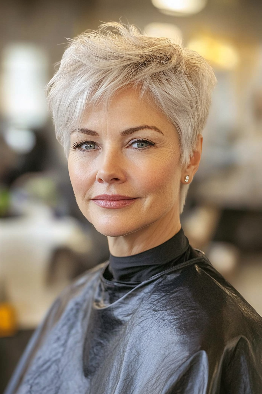 11. eisige blonde weiche Pixie (kurze Haarschnitte für Frauen über 60 mit feinem dünnem Haar) - kurze Haarschnitte für Frauen über 60 mit feinem dünnem Haar