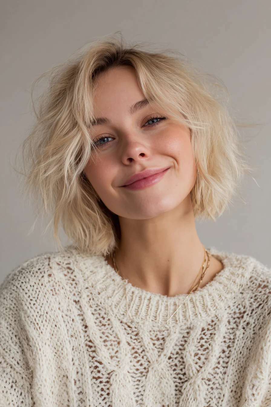 11. Messy Butter Blonde Crop (Kurze blonde Frisuren) – Kurze blonde Frisuren
