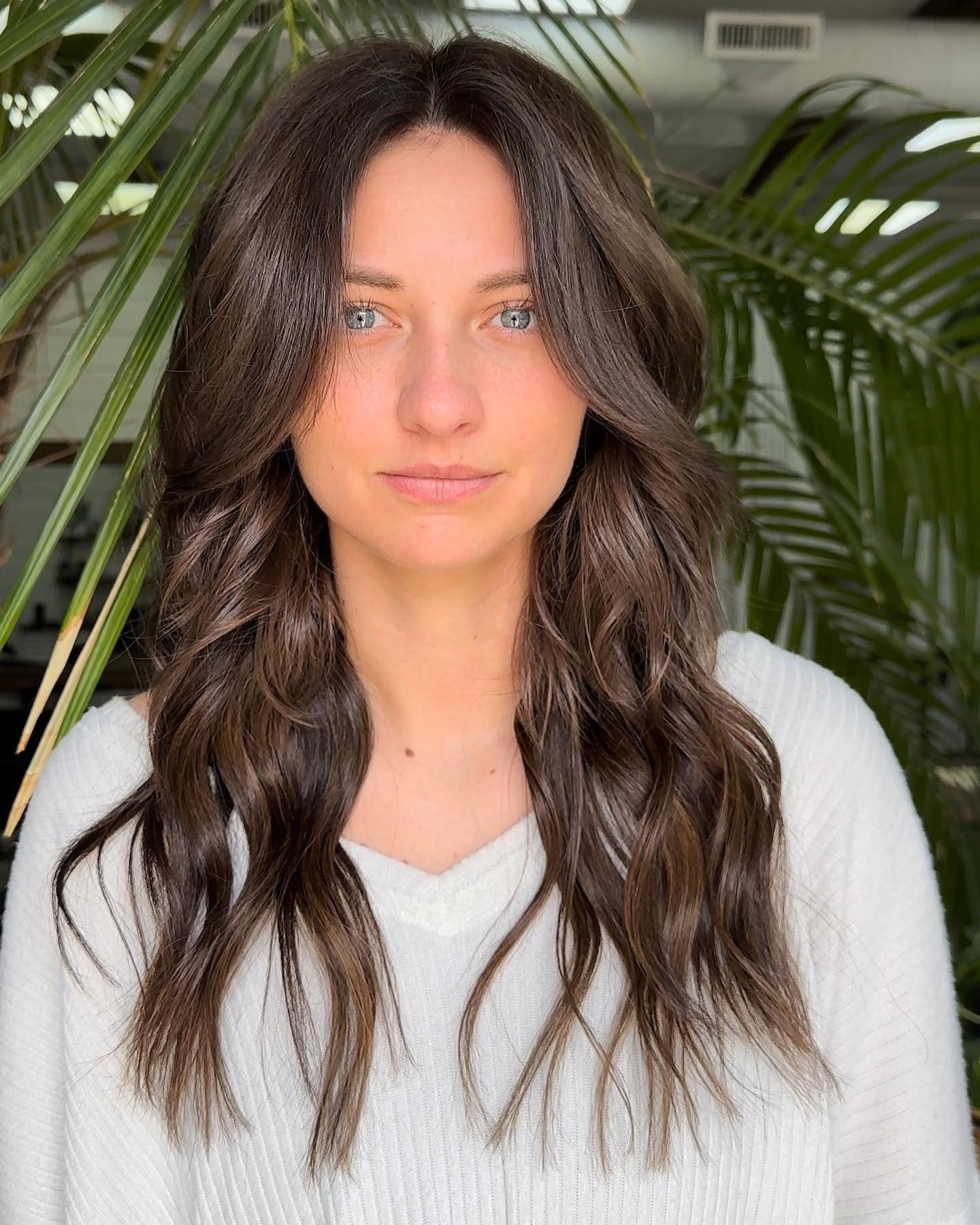 11. Weiche Espressoschichten mit Vorhangrand (Espresso Haarfarbe)