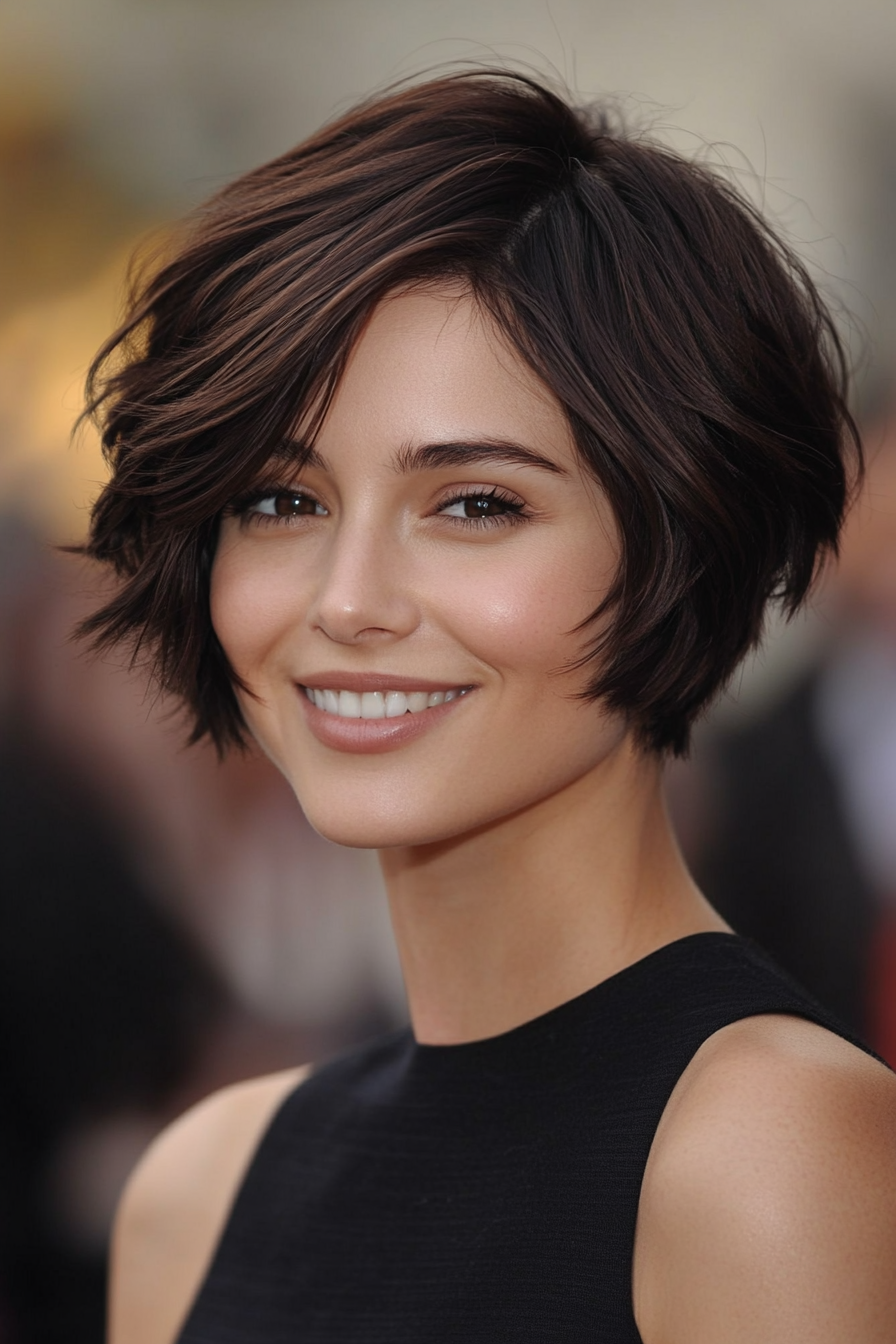 11. Textured Pixie Bob in dunkler Schokoladenbraun (Frisuren für kurzes Haar) - Frisuren für kurze Haare