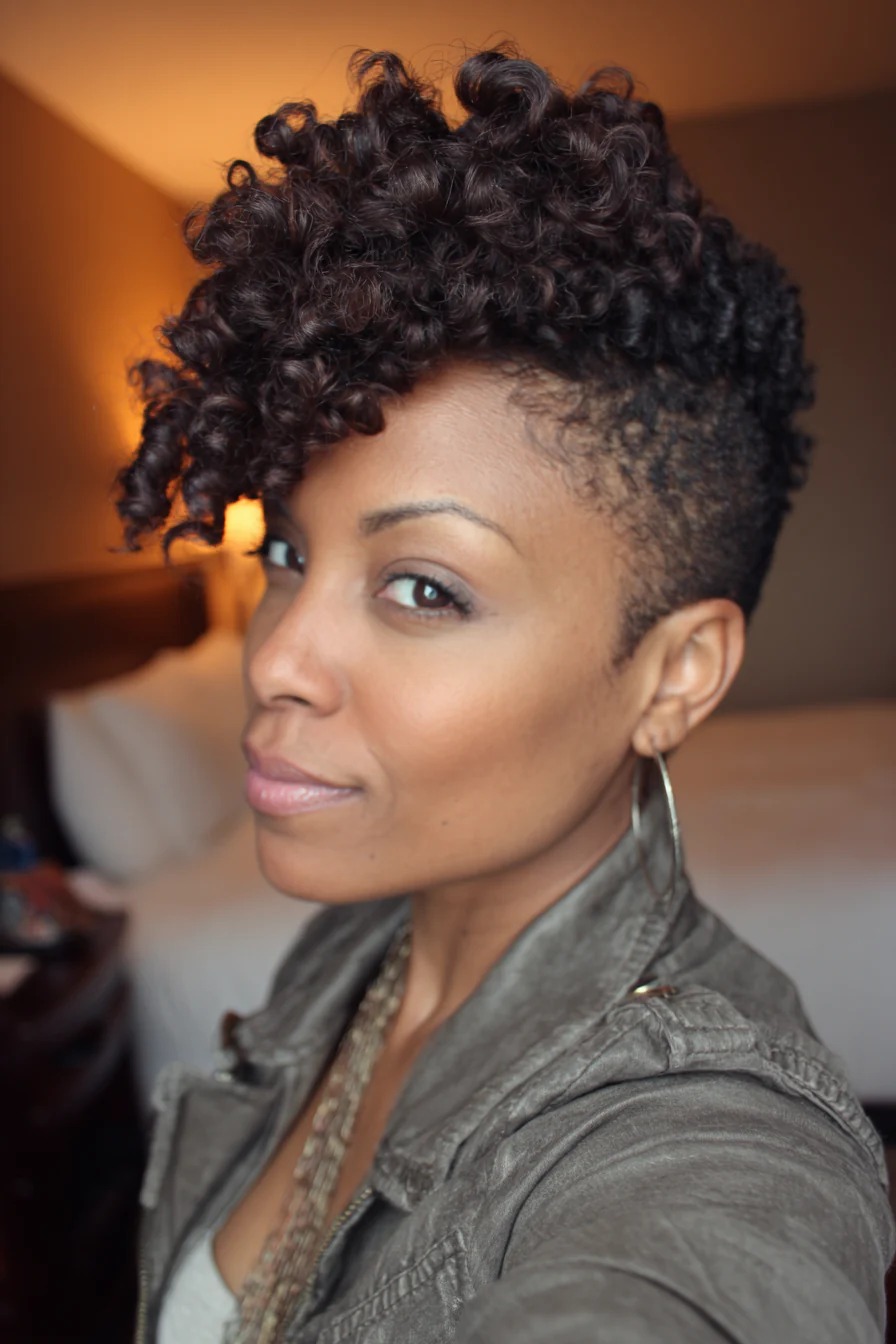 12. Abgewinkelte Locken mit dunklen Schokoladen-Untertönen (Kurze asymmetrische lockige Haarschnitte) – Kurze asymmetrische lockige Haarschnitte 