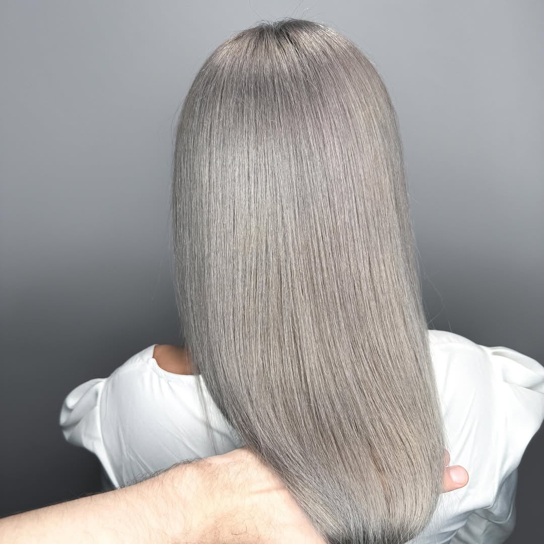 12. Glasglauben Perle Silber (silberne Haarfarbe)