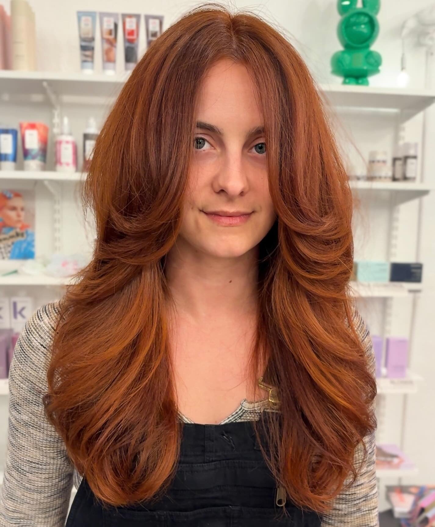 12. Langkupfer geschnitten mit Gesichtseröffnungsschichten (Kupferhaarfarbe)