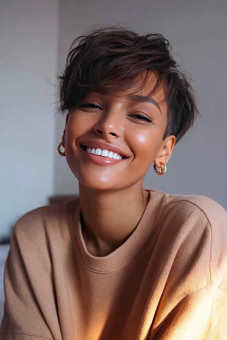 12. Messy Crop Undercut in Rauchbraun (Undercut-Haarschnitte) – Undercut-Haarschnitte