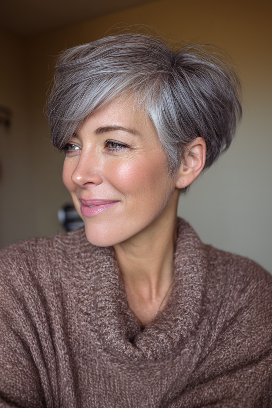 12. Mushroom Brown Soft Crop (Sehr kurze Frisuren für Frauen über 40) – Sehr kurze Frisuren für Frauen über 40