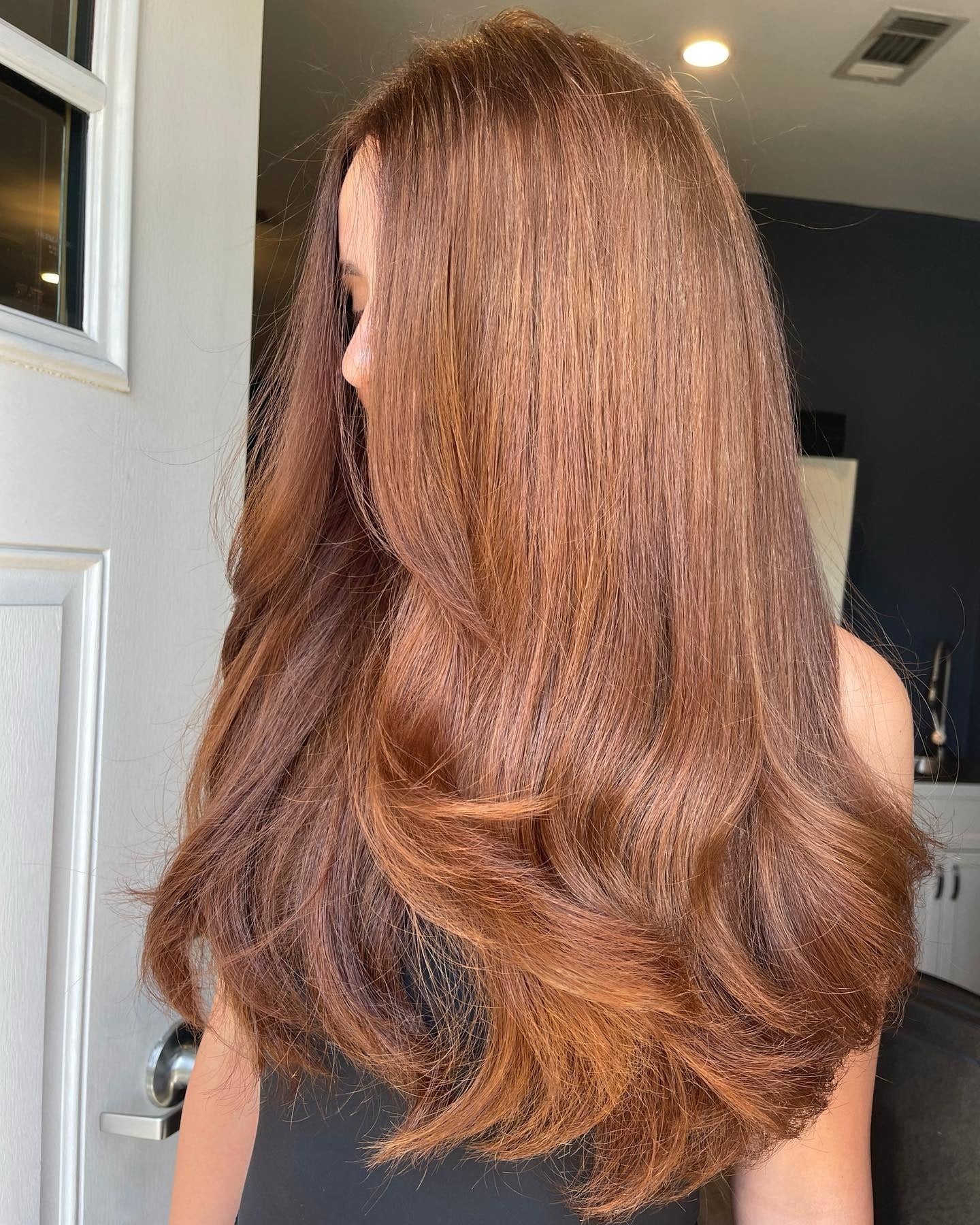 12. Polierte Zimt -Auburn -Schichten (Zimthaarfarbe)