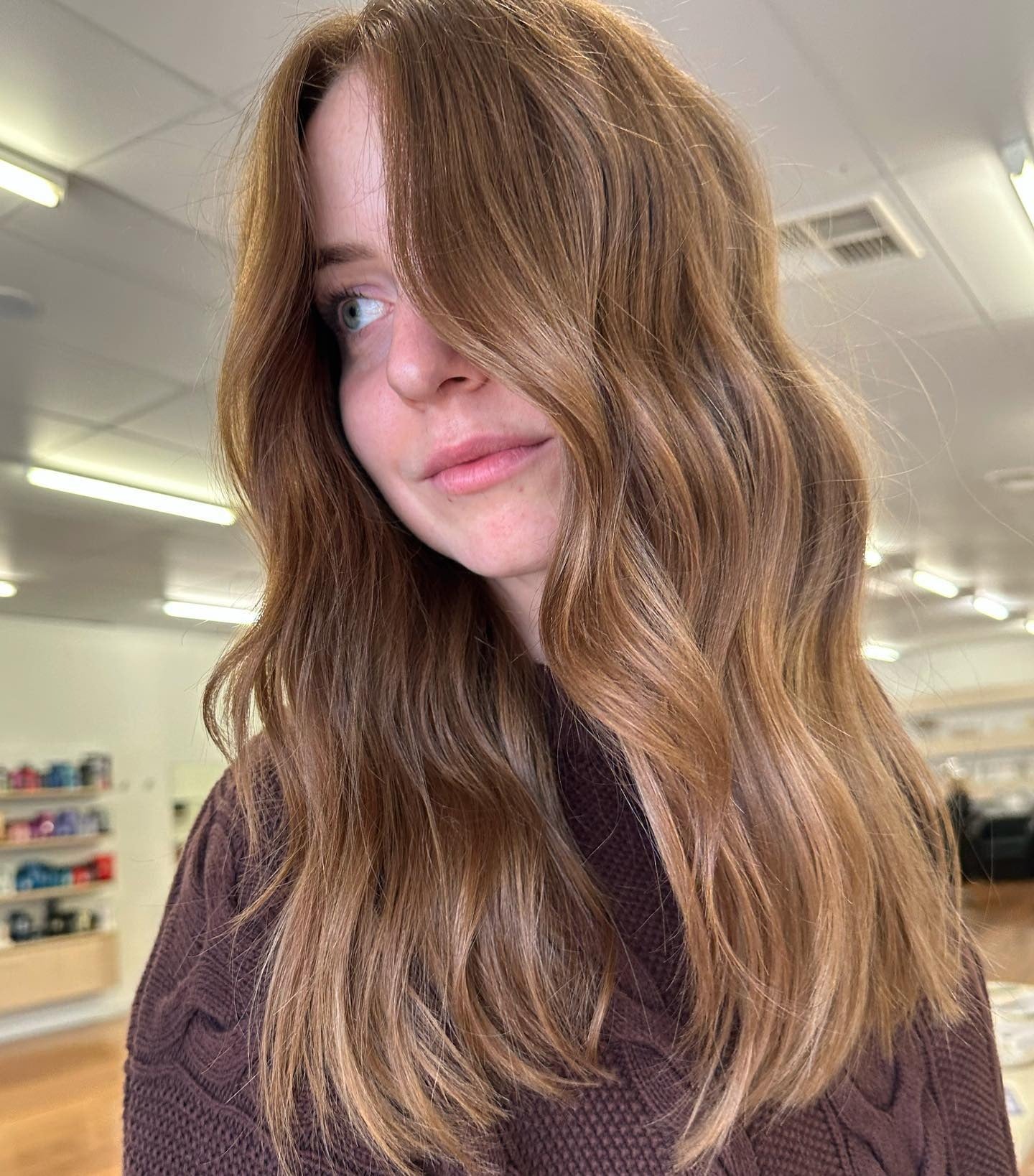 12. Weiche Auburn -Wellen (Winter Haarfarbe)