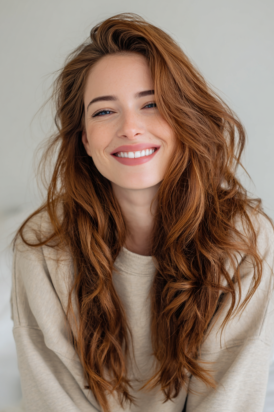 12. subtile Auburn lange Schichten (alte Geldhaarschnitte) - Alte Geldhaarschnitte