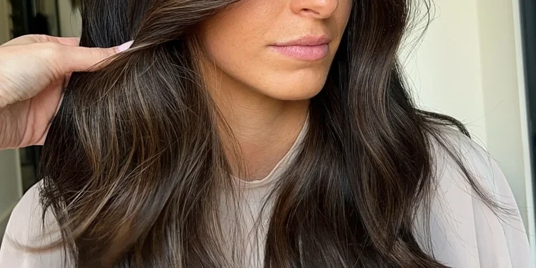 13 Beispiele für dunkelbraunes Haar mit Highlights für natürliche Helligkeit