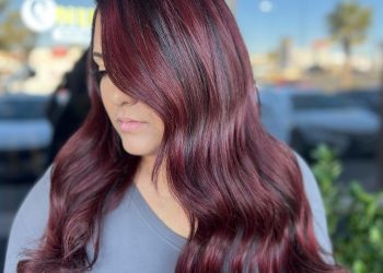 13 wunderschöne burgunderale Balayage Haarfarbenstile