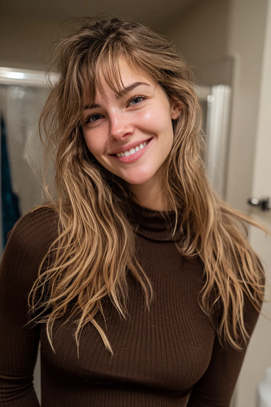 13. Ashy Light Brown Long Wolf Cut (Haarschnitte für langes Haar) – Haarschnitte für langes Haar