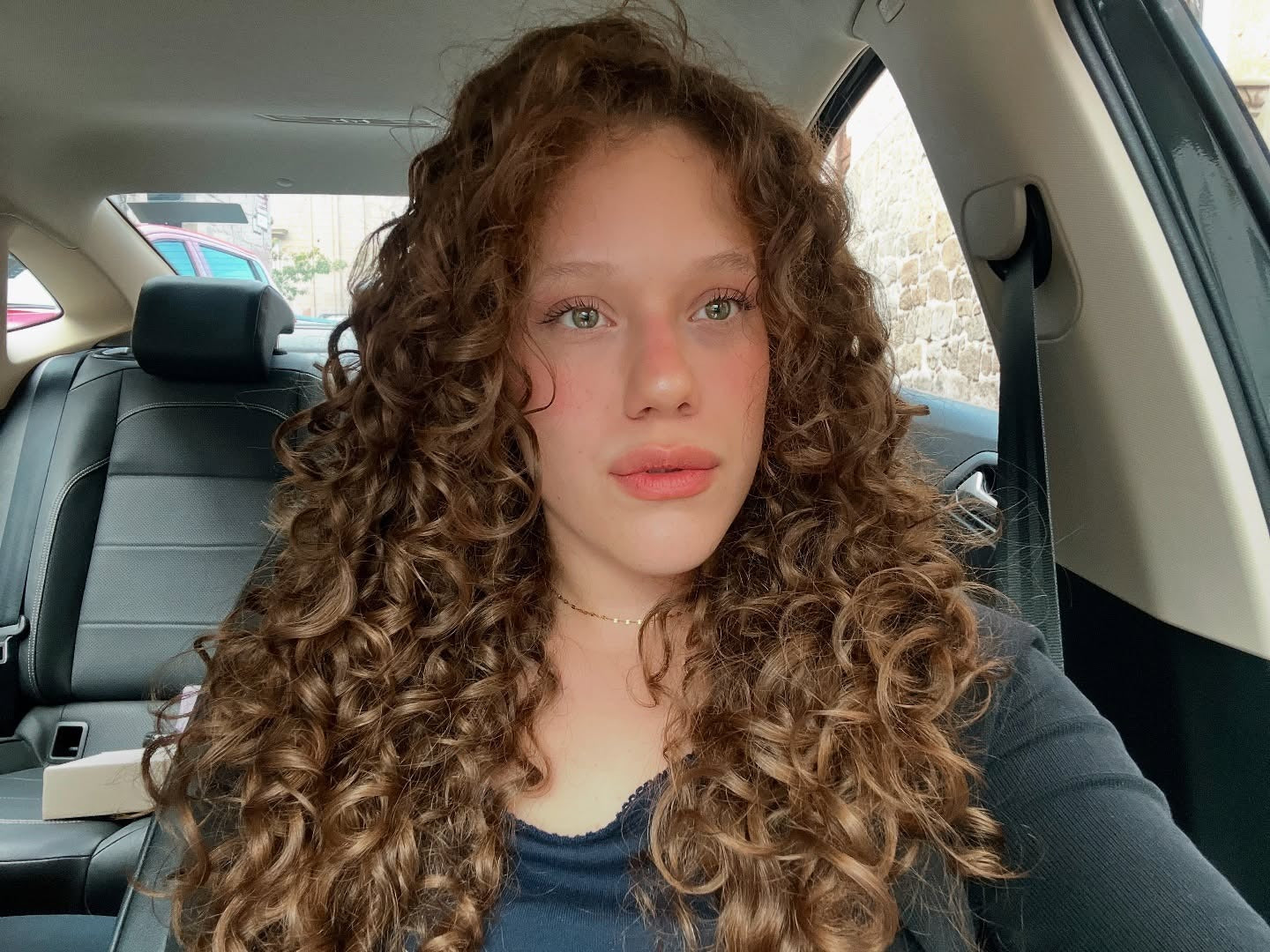 13. Kastanienbraune Spiralschichten mit polierter Definition (lockiges, flauschiges Haar)