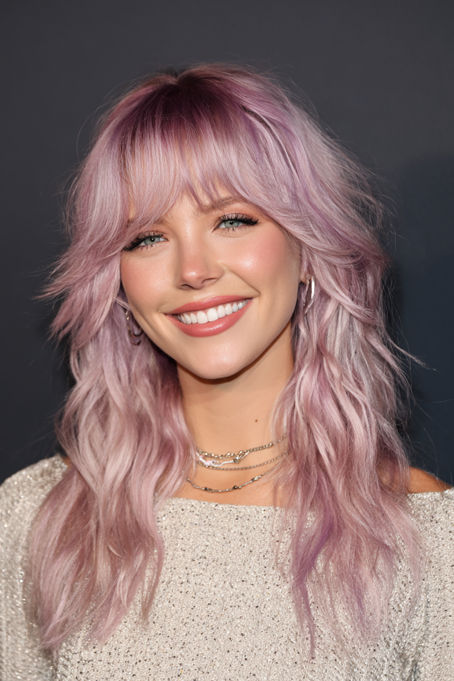 13. abgehackte Schmetterlingsschichten mit eisigem Mauve (abgehackte geschichtte Frisuren) - abgehackte geschichtte Frisuren