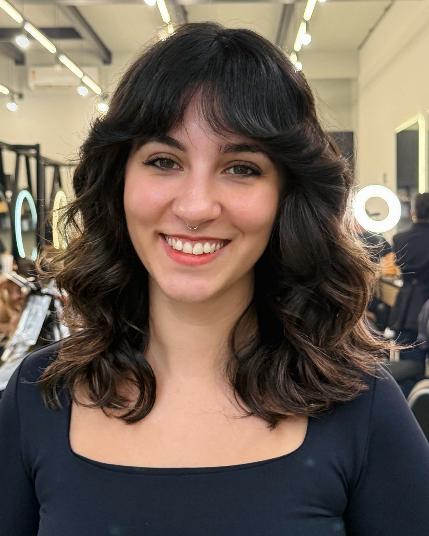 13. Mittelwellner Shag mit abgerundeten Pony (Shaggy Haircut)