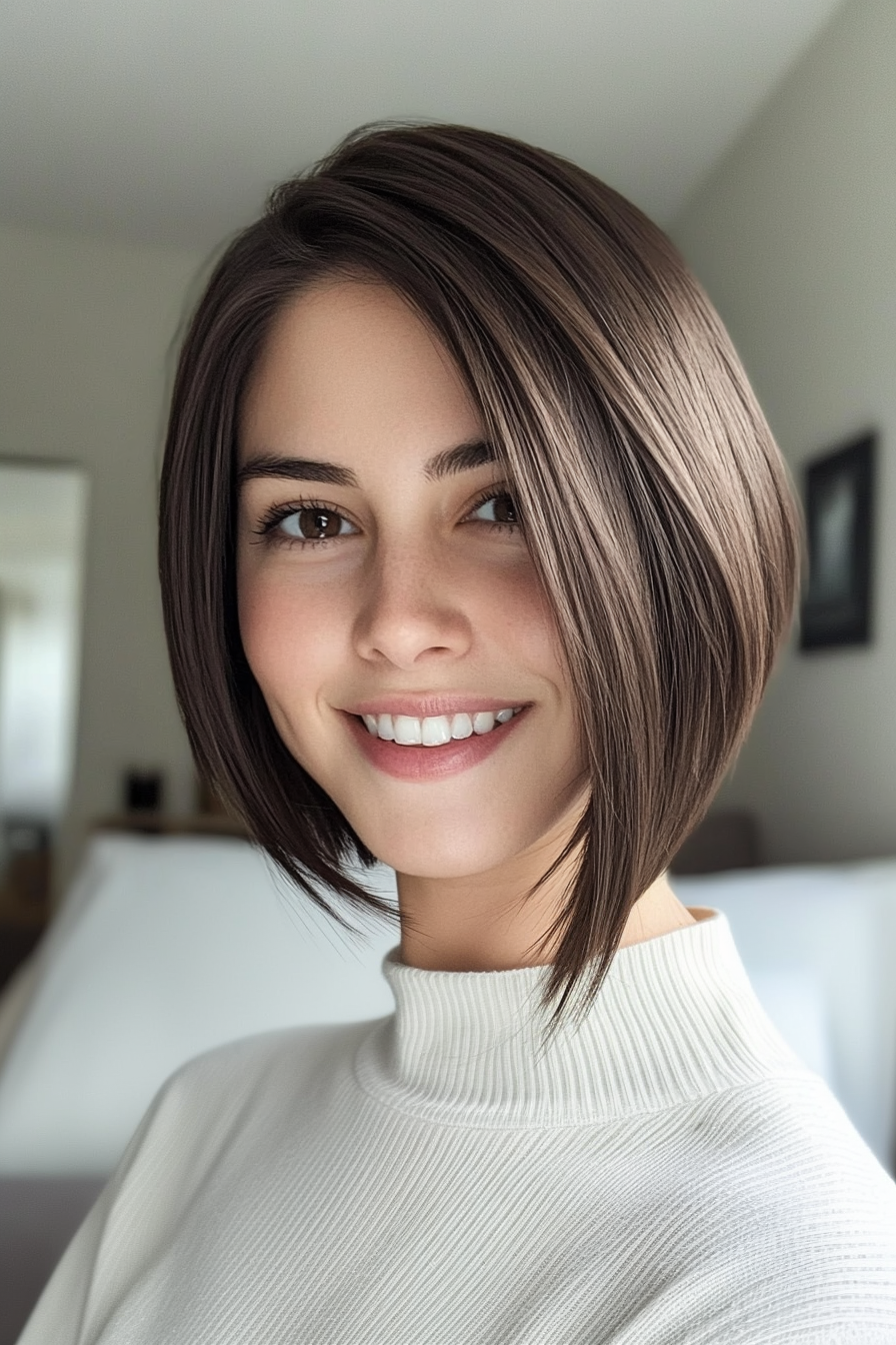 13. Bob in klassischer Brünette (Bob -Haarschnitte für Frauen) - Bob -Haarschnitte für Frauen