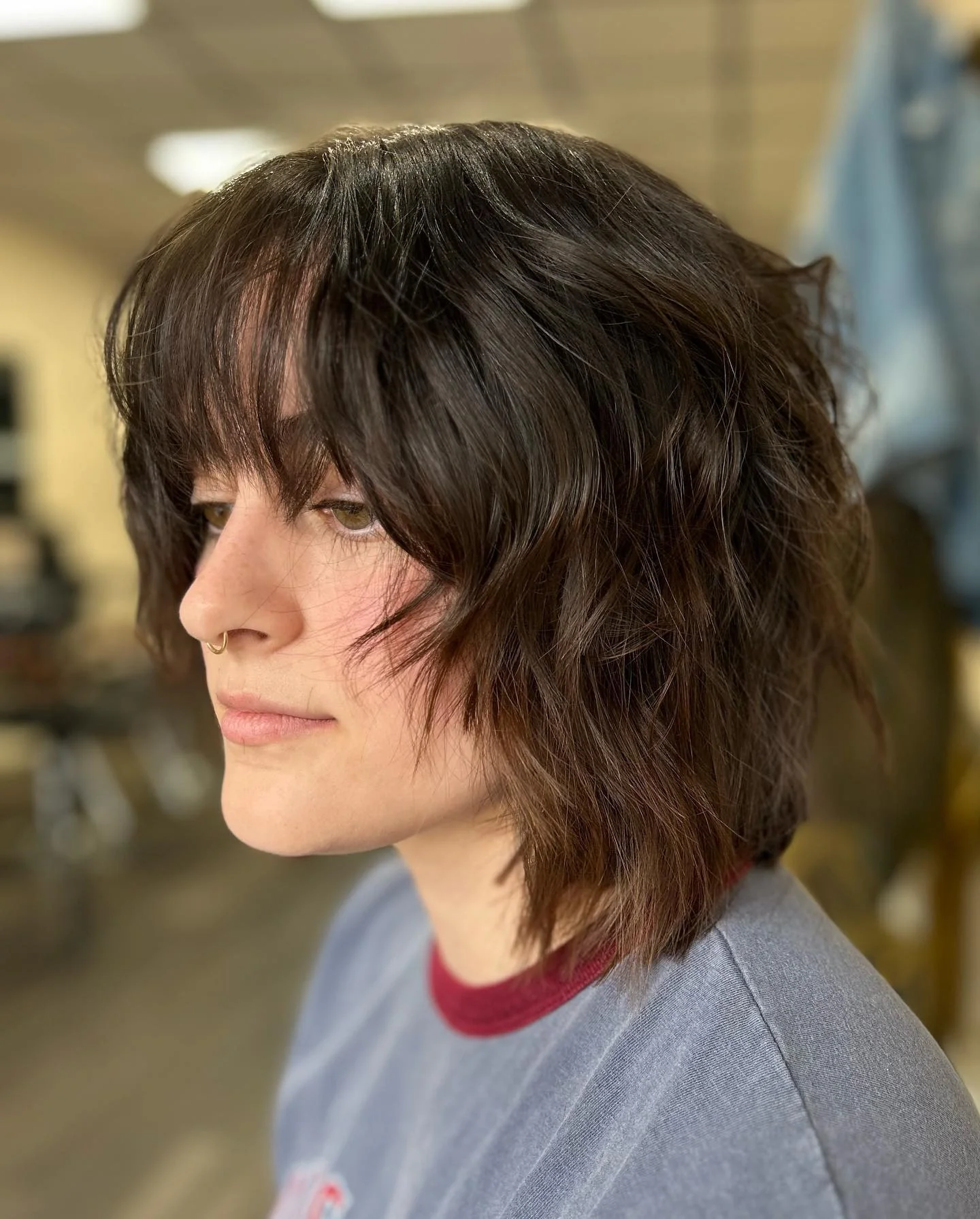 13. Tousled Dark Mocha Shag Bob (Shaggy Bob-Frisuren)