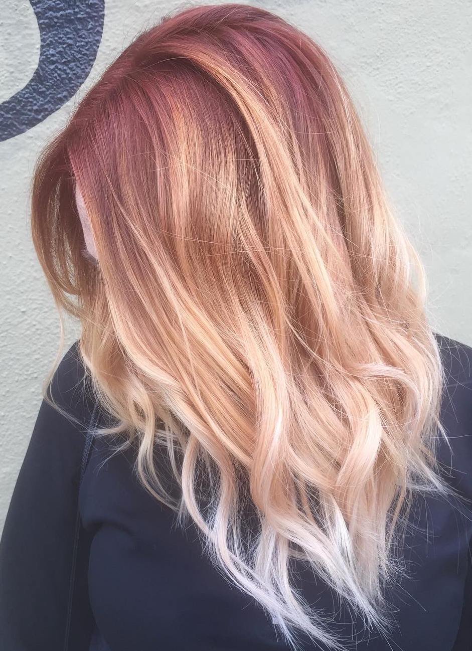 25 Beste Ombre Haarfarbe Ideen für blond, braune, rot und schwarze Haare Rosa bis blonde Ombre