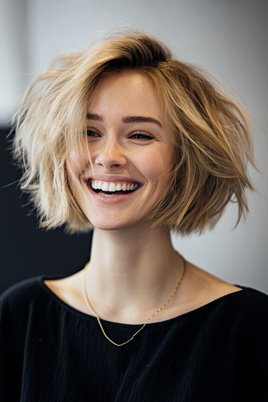 14. Beachy Sand Blonde Bob (kurze Bob -Haarschnitte) - kurze Bob -Haarschnitte