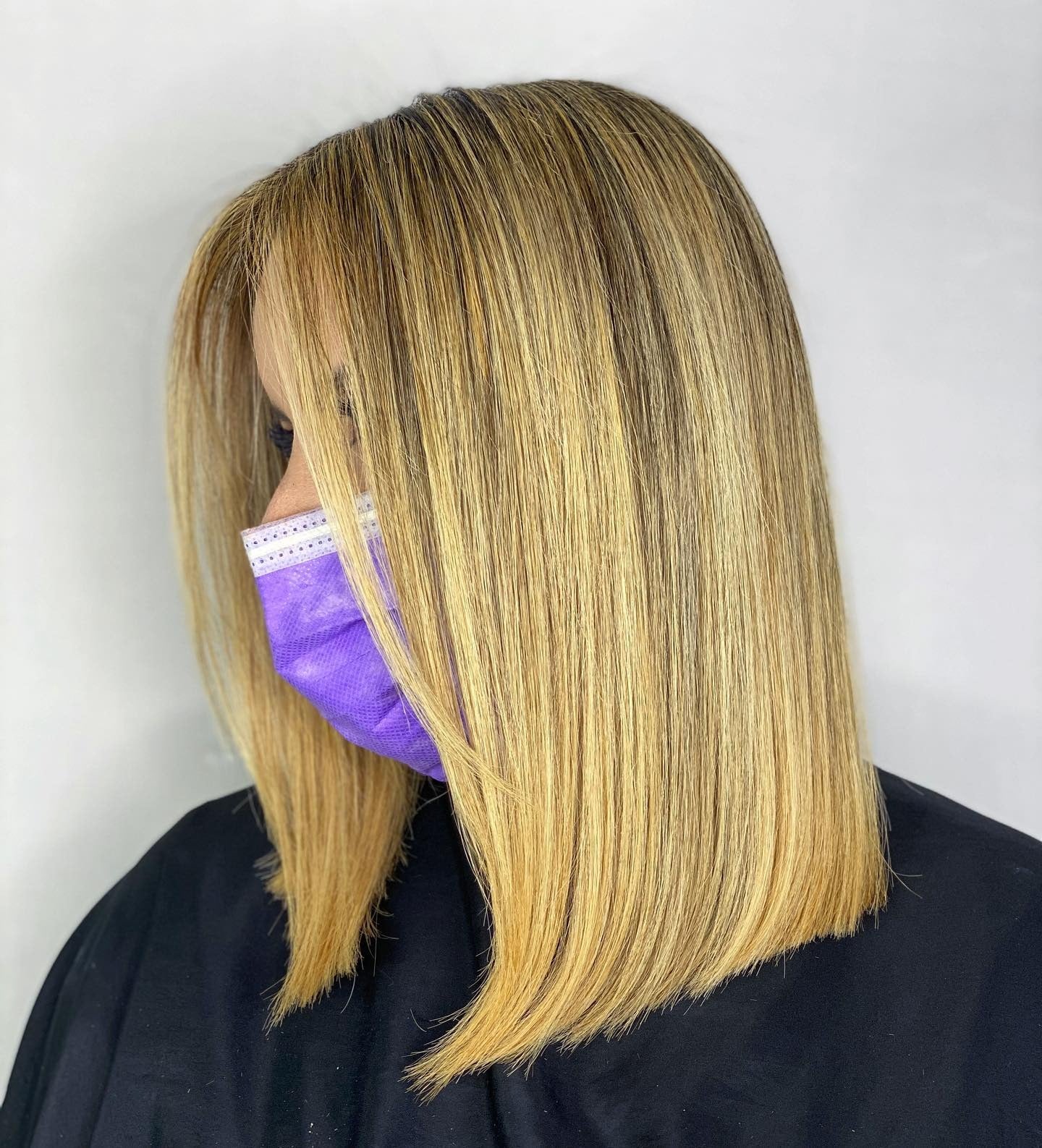 14. Golden Blonde gerade lange Bob (lange Bob -Frisuren)