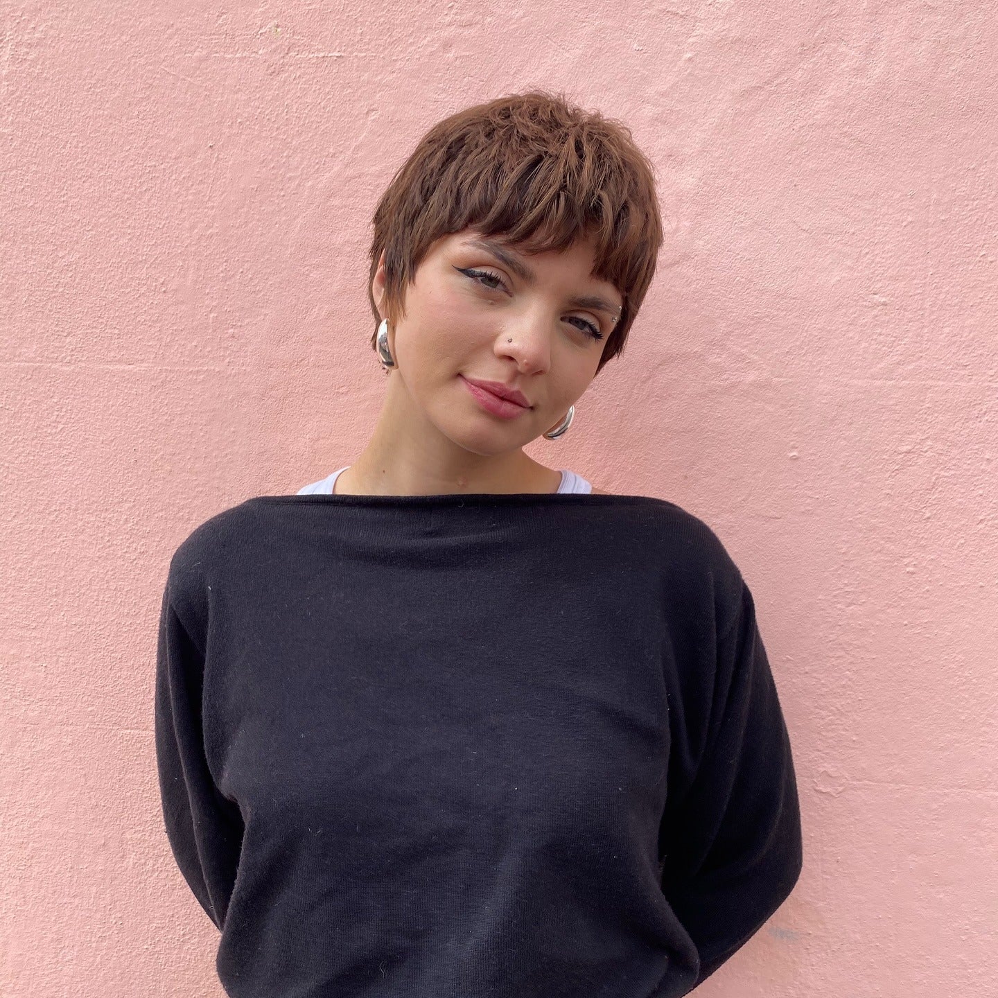 14. Short Shag Pixie in Cinnamon Brown (Shaggy Pixie Haircut)