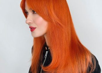 15 orangefarbene Haarfarbstile, die die Hitze bringen