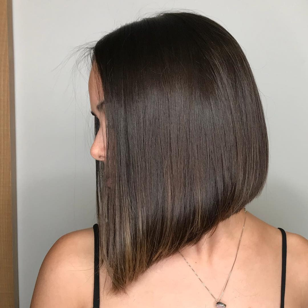 15. Abgleer Long Bob in Espresso Brown (lange Bob -Frisuren)