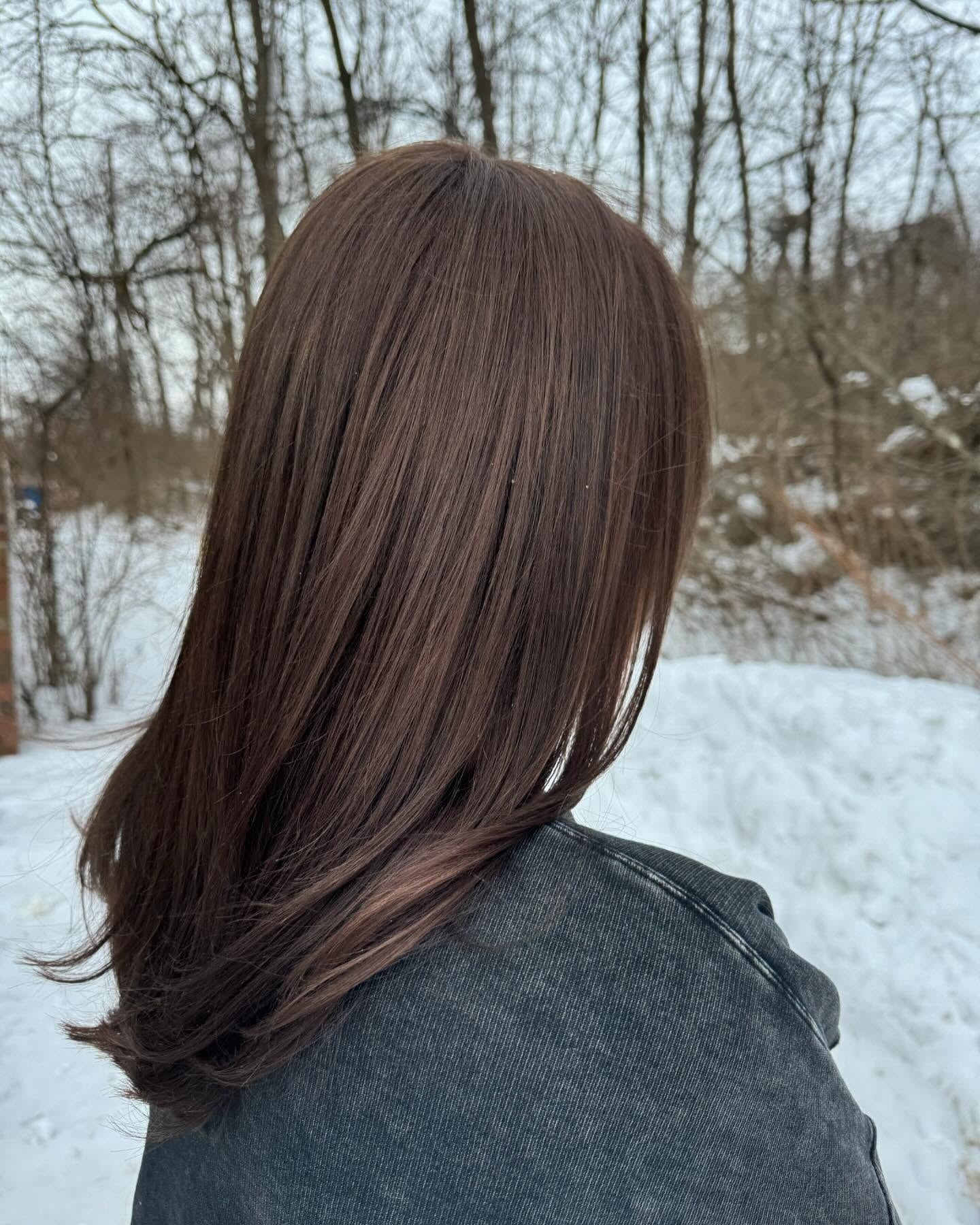 15. Stumpfe endet mit neutralem Kakaobraun (schokoladenbraune Haarfarbe)