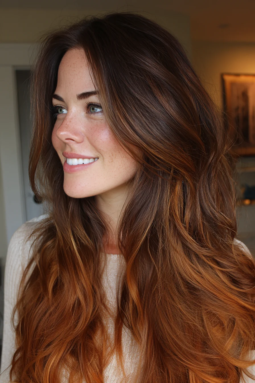 15. Karamell-Balayage-lose Schichten (Boho-Frisuren) – Boho-Frisuren