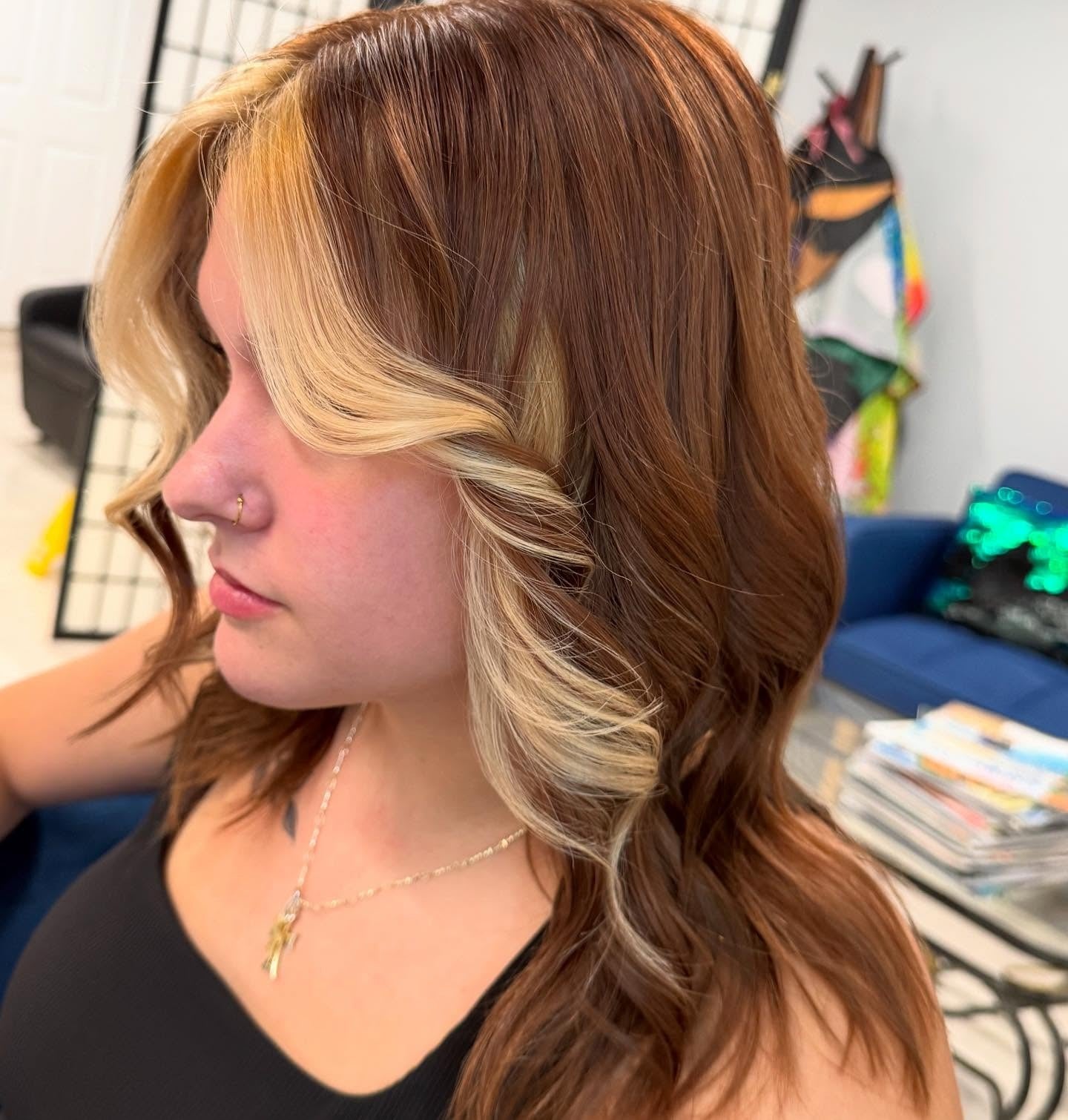 15. Zimtkupfer mit cremefarbenen Highlights (Kupferhaar mit Highlights)