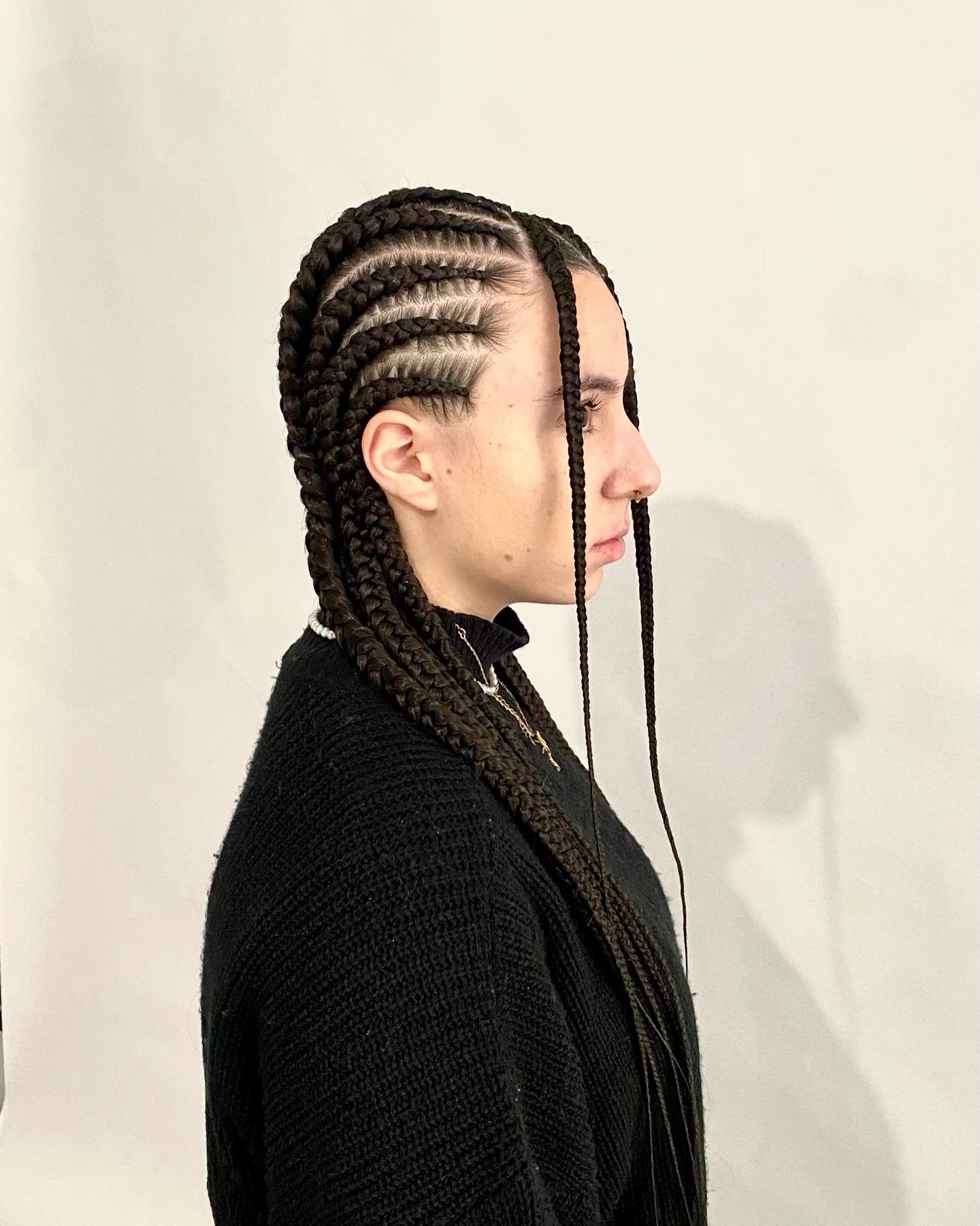 15. Cornrows mit Gesichtsfaktoren (Cornrow Frisuren)