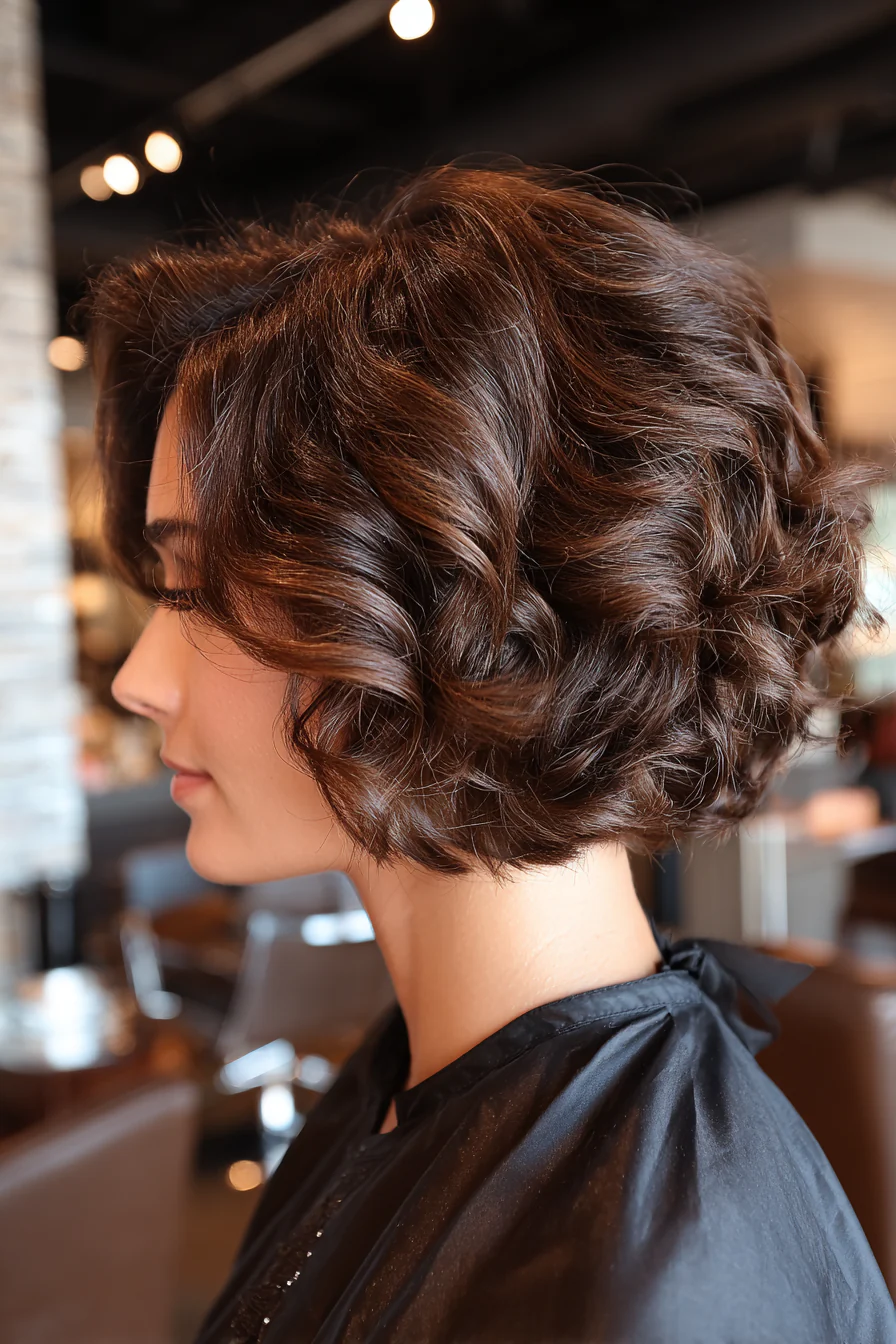 15. Lockiger Bob mit warmen Espressotönen (Brautjungfernfrisuren) – Brautjungfernfrisuren