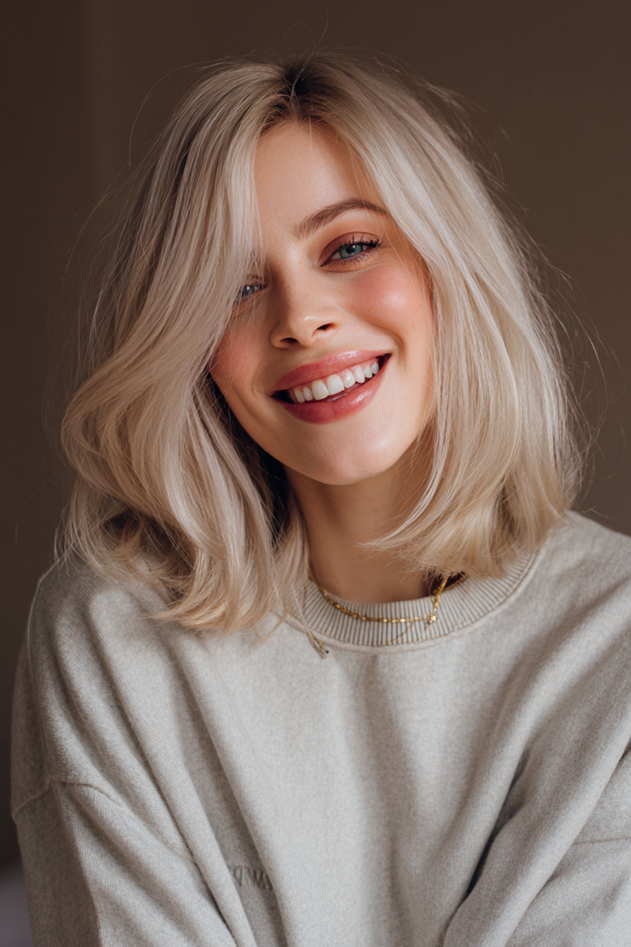 15. Perlenblondes schulterlange Schichten (alte Geldhaarschnitte) - Alte Geldhaarschnitte