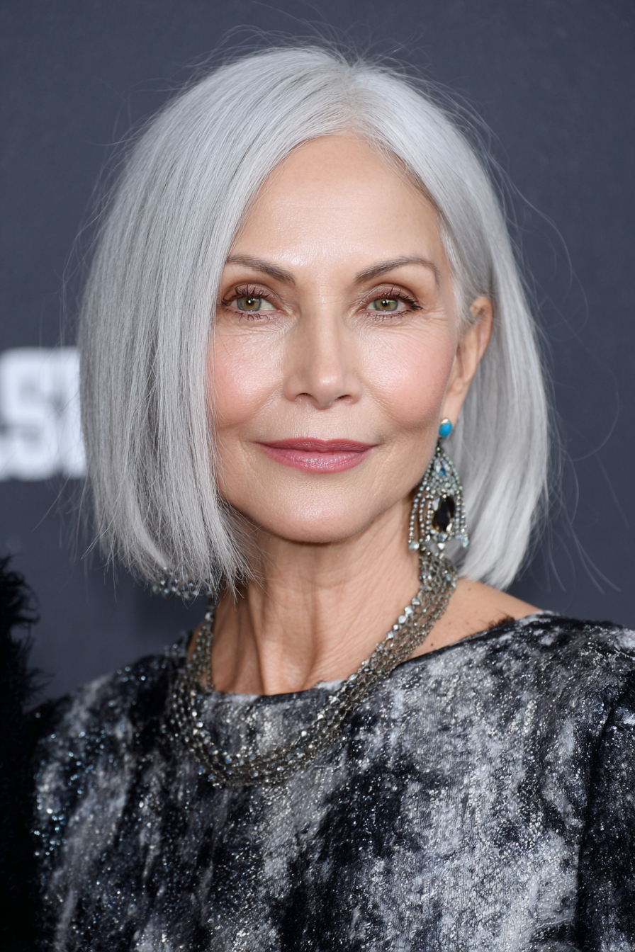 15. Silver Ash Sleek Straight Cut (Weiße Frisuren für Frauen über 50) – Weiße Frisuren für Frauen über 50