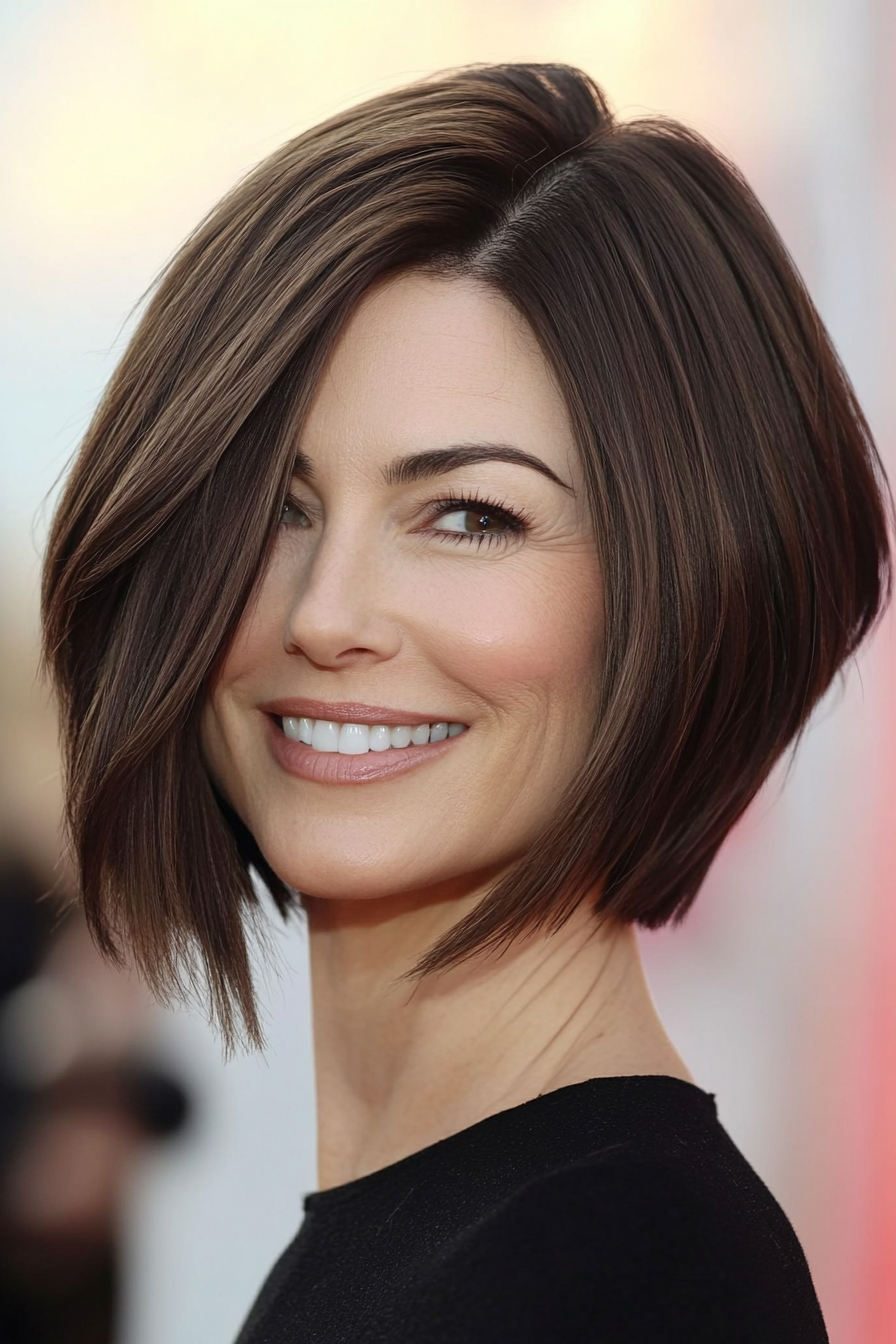 16. Abgleer Bob in Espressobraun (Hüftfrisuren für Frauen über 50) - Hüftfrisuren für Frauen über 50