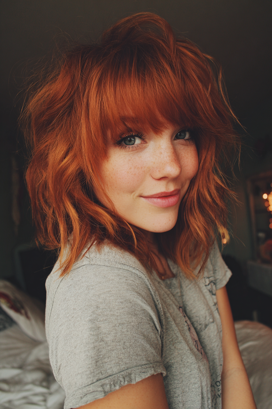 16. Auburn Choppy Shag (Layered Messy Haircuts) – Layered Messy Haircuts
