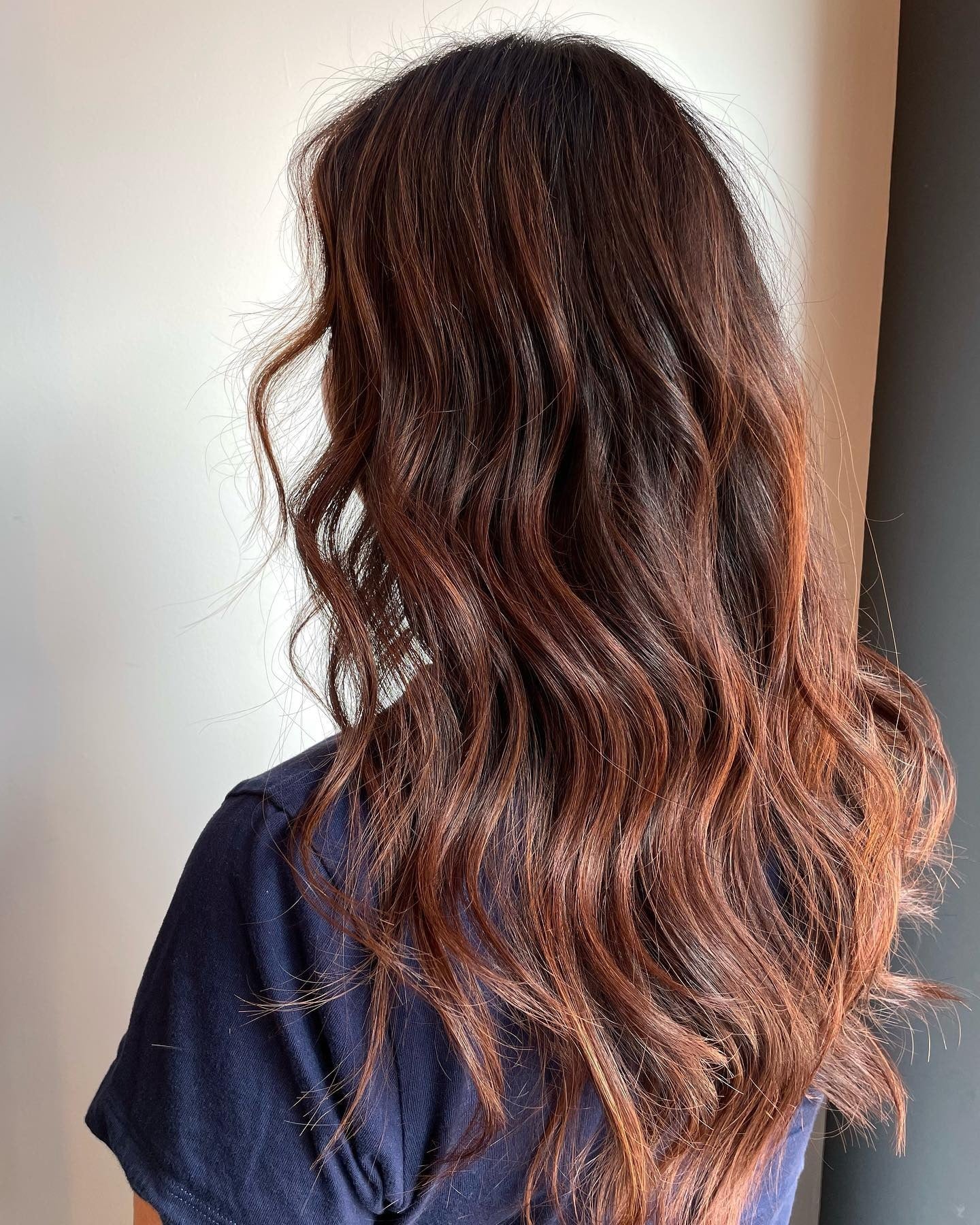 16. Zimt Mokka -Wellenschichten (Zimthaarfarbe)