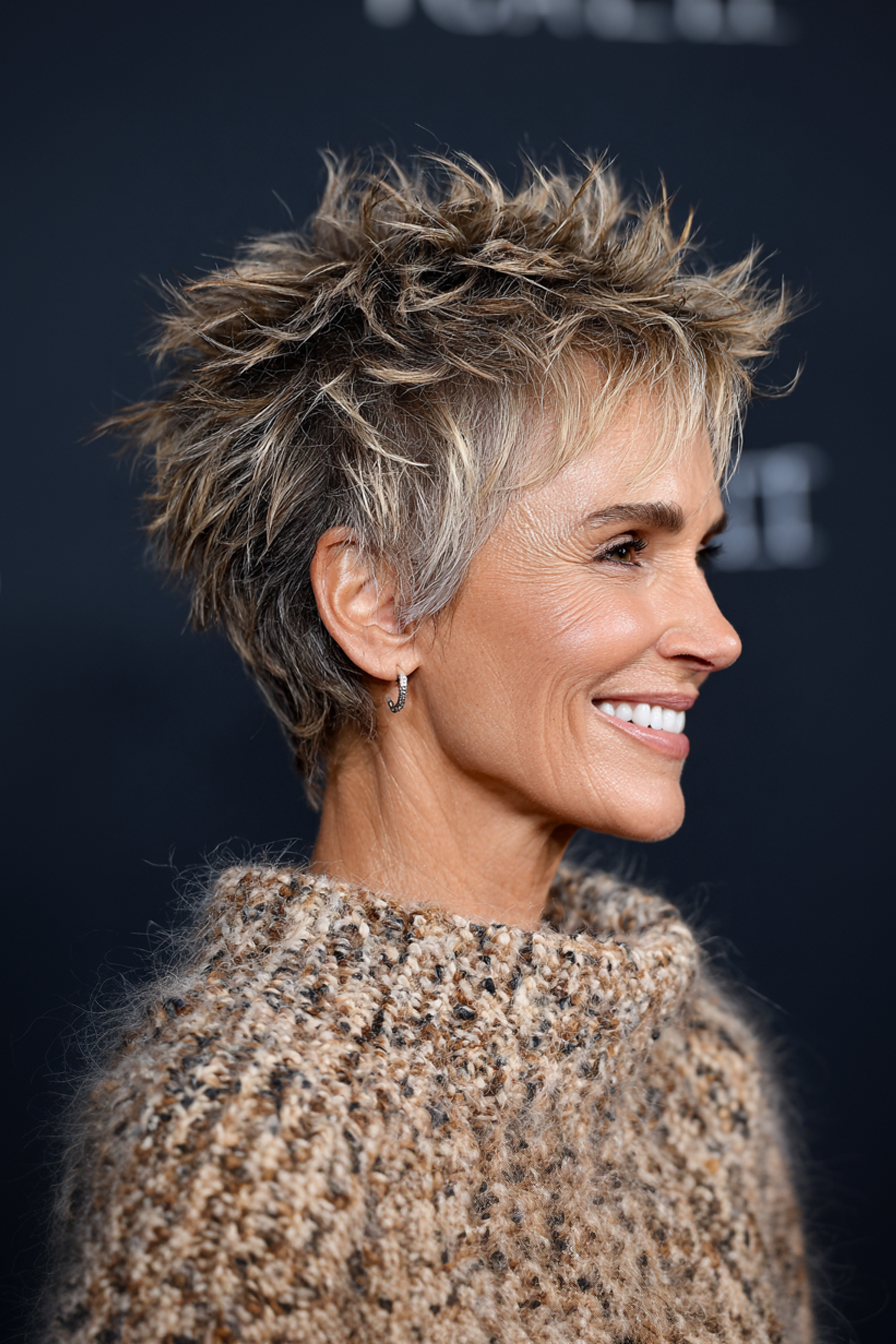 16. hervorgehobene Spiky Crop (kurze Spiky -Frisuren für Frauen über 60) - kurze stachelige Frisuren für Frauen über 60
