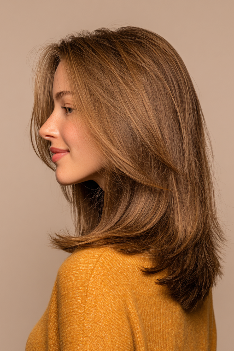 16. Honigbrunette Long Cut (alte Geldhaarschnitte) - Alte Geldhaarschnitte