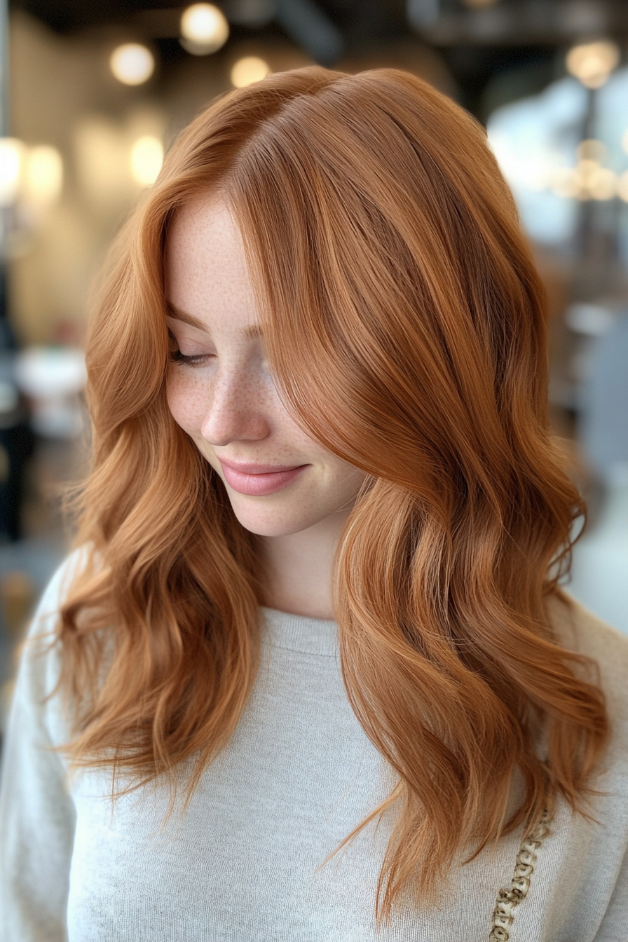 16. Ahornschichtige Wellen mit mittlerer Länge (Frisuren für dickes Haar) - Frisuren für dickes Haar