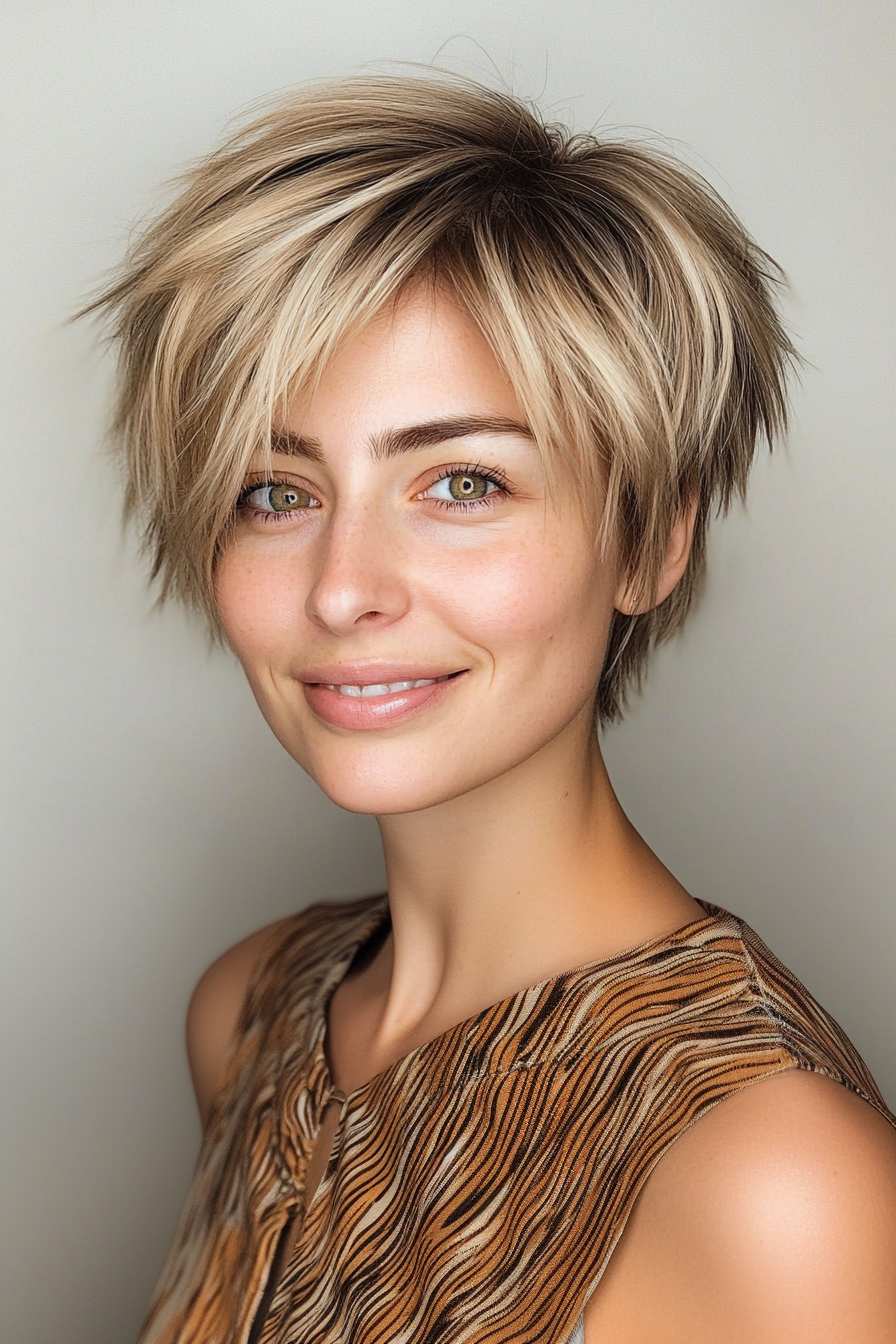 16. Shaggy -Pixie in sonnenbeschwertem Blonde (kurze Pixie -Haarschnitte für feines dünnes Haar) - kurze Pixie -Haarschnitte für feines dünnes Haar